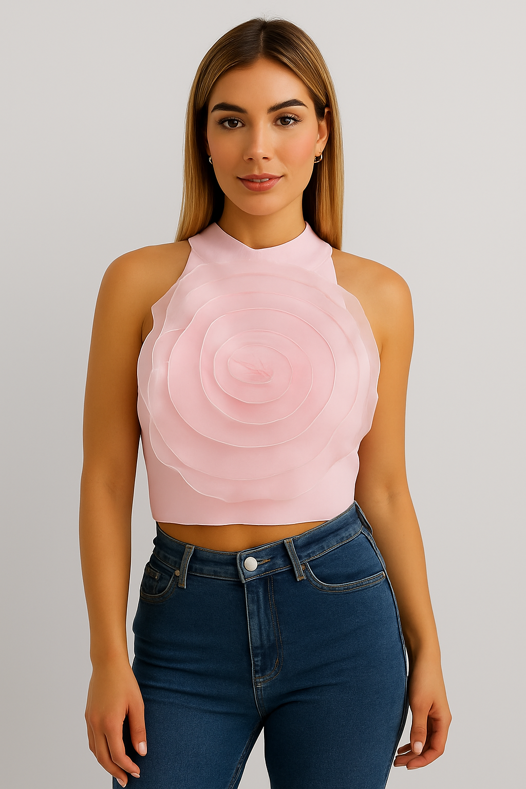 Tops "Flor Escultural"