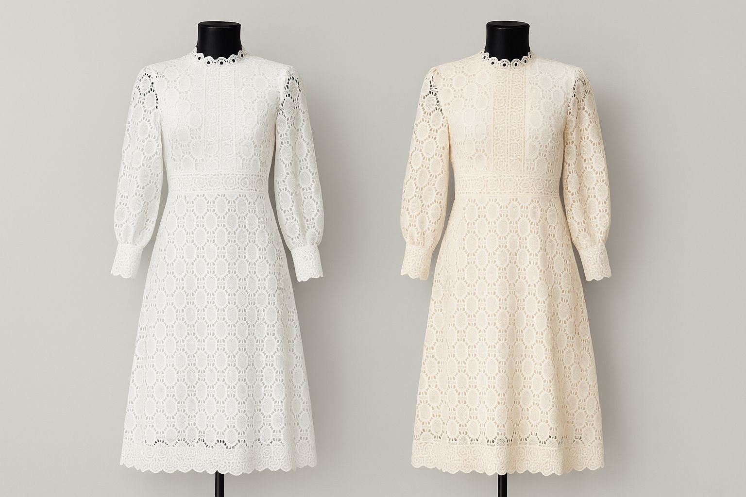 Vestido de encaje con capucha